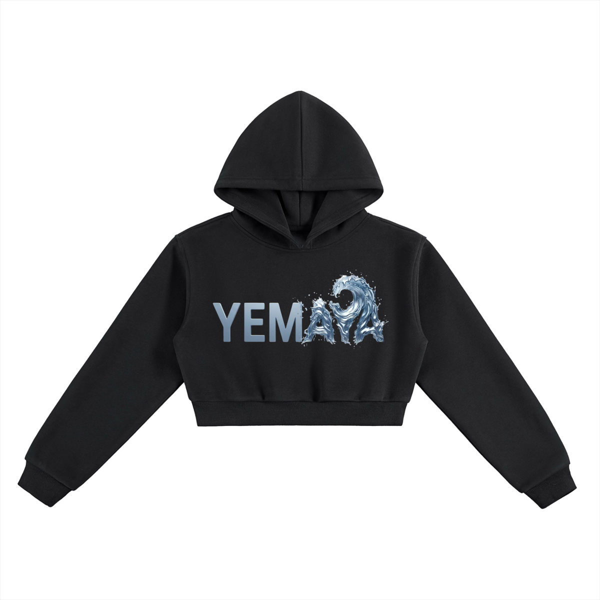 Yemaya, Mother of the Ocean  Cropped Hoodie