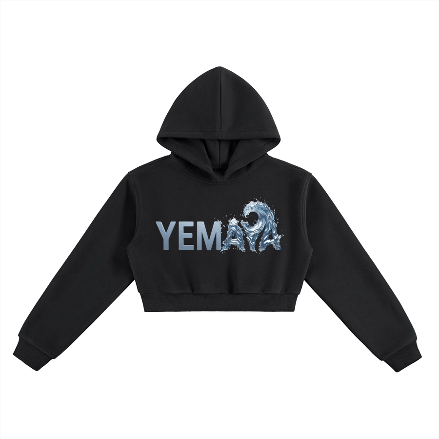 Yemaya, Mother of the Ocean Cropped Hoodie