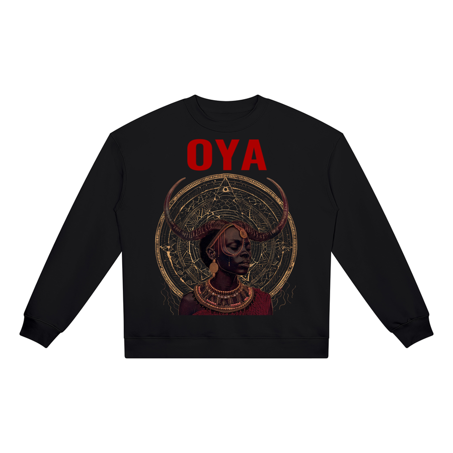 Oya, Orisha of the Winds Crewneck by HLRZ