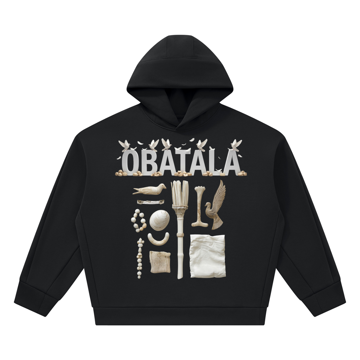 Obatala, Orisha of Peace Unisex Heavyweight Fleece Boxy Hoodie
