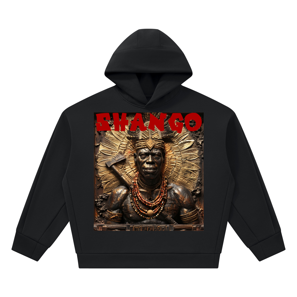 Shango, Orisha of Thunder Unisex Heavyweight Fleece Boxy Hoodie
