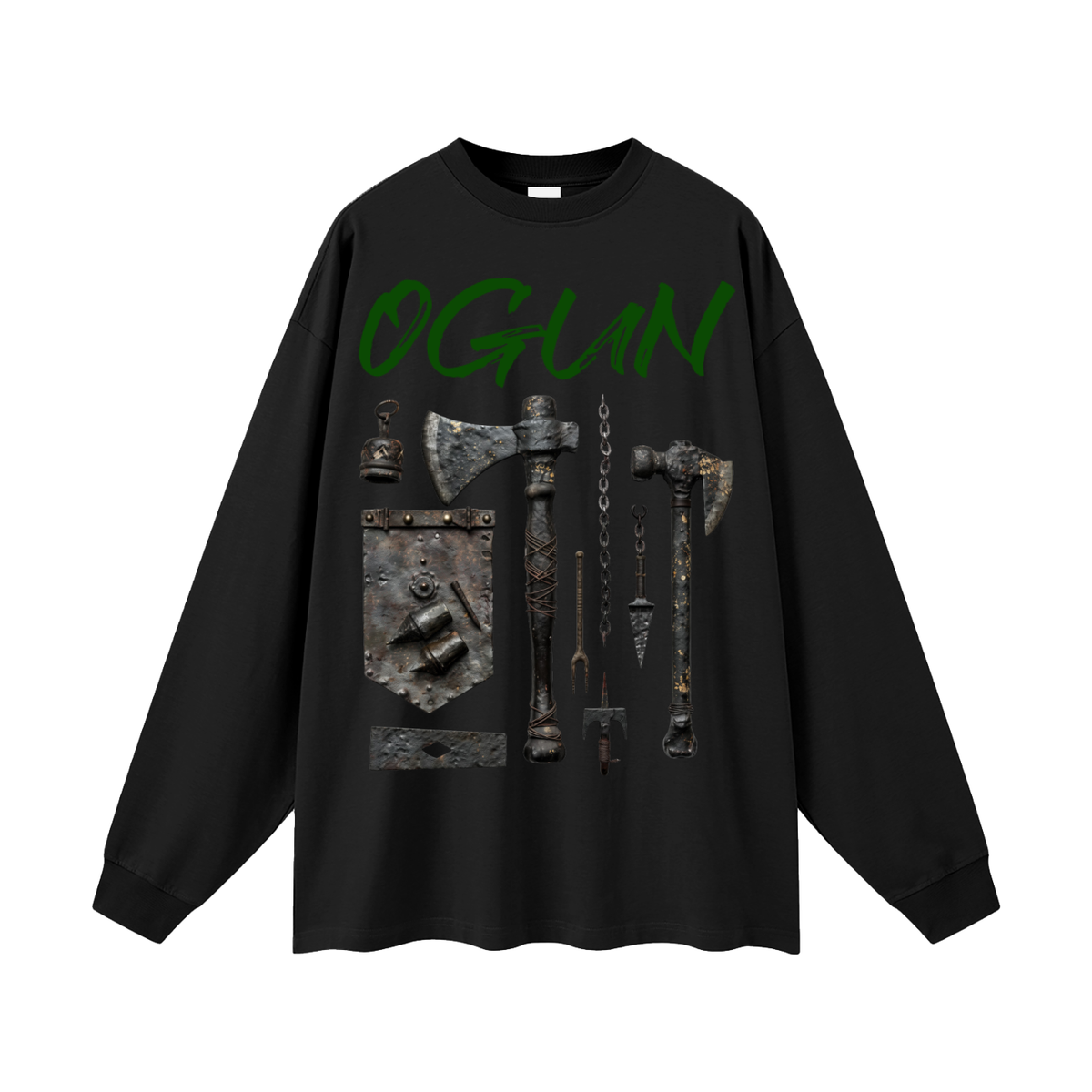 Ogun , Orisha of Iron Long Sleeve Tee
