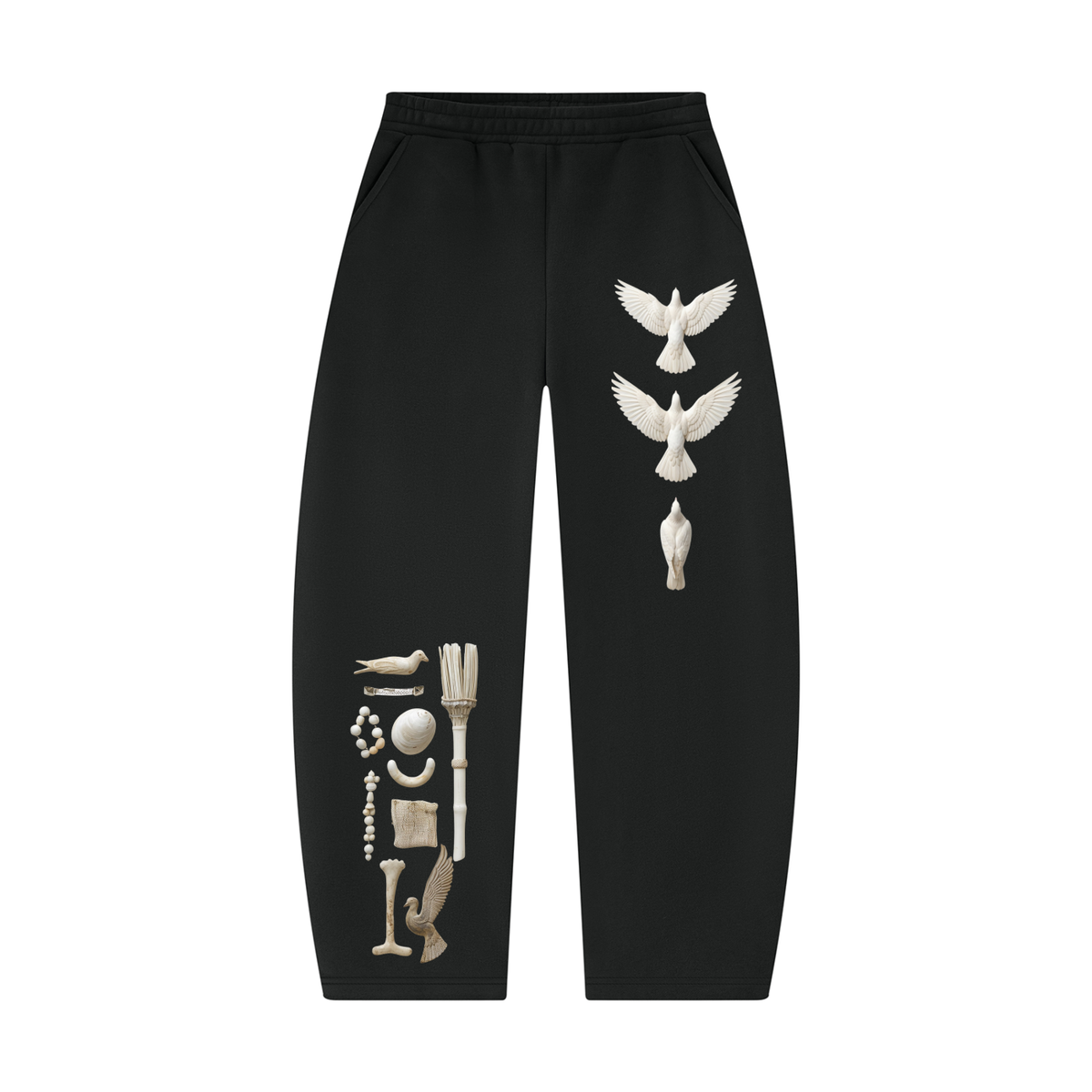 Obatala, Orisha of Peace Unisex Barrel Leg Sweatpants